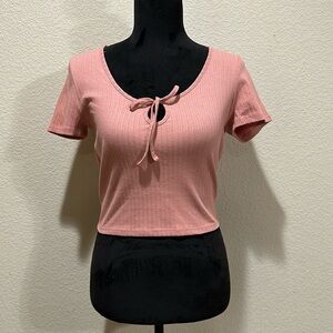 Rose Pink Knit Top